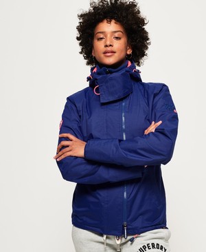 Superdry Arctic Hooded Pop Cipzár SD-Windcheater Női Kabát Kék/Rózsaszín | KONJV2578